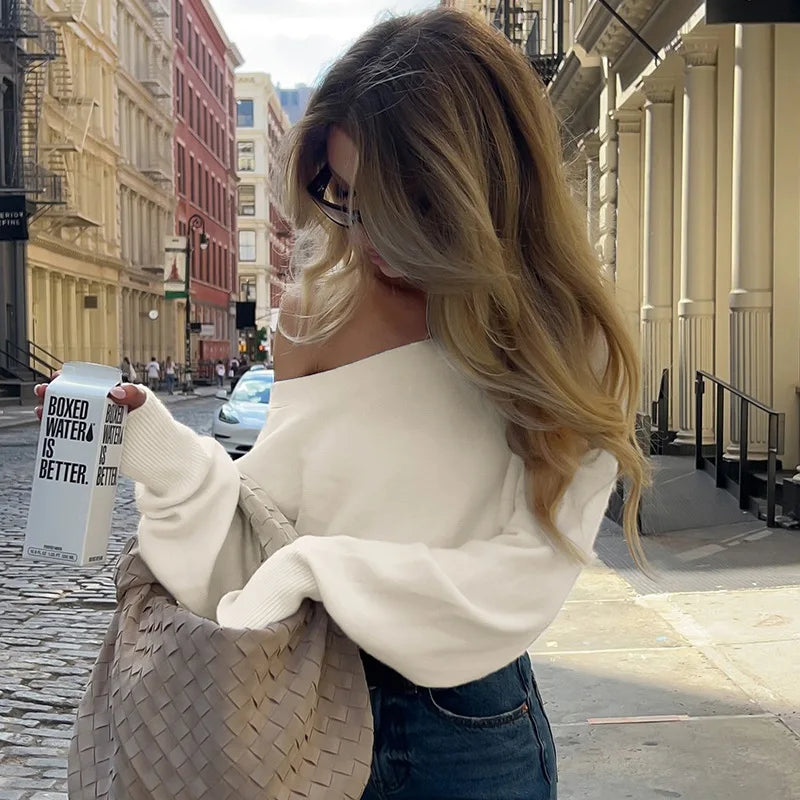 Aluna Off-Shoulder Knit Sweater