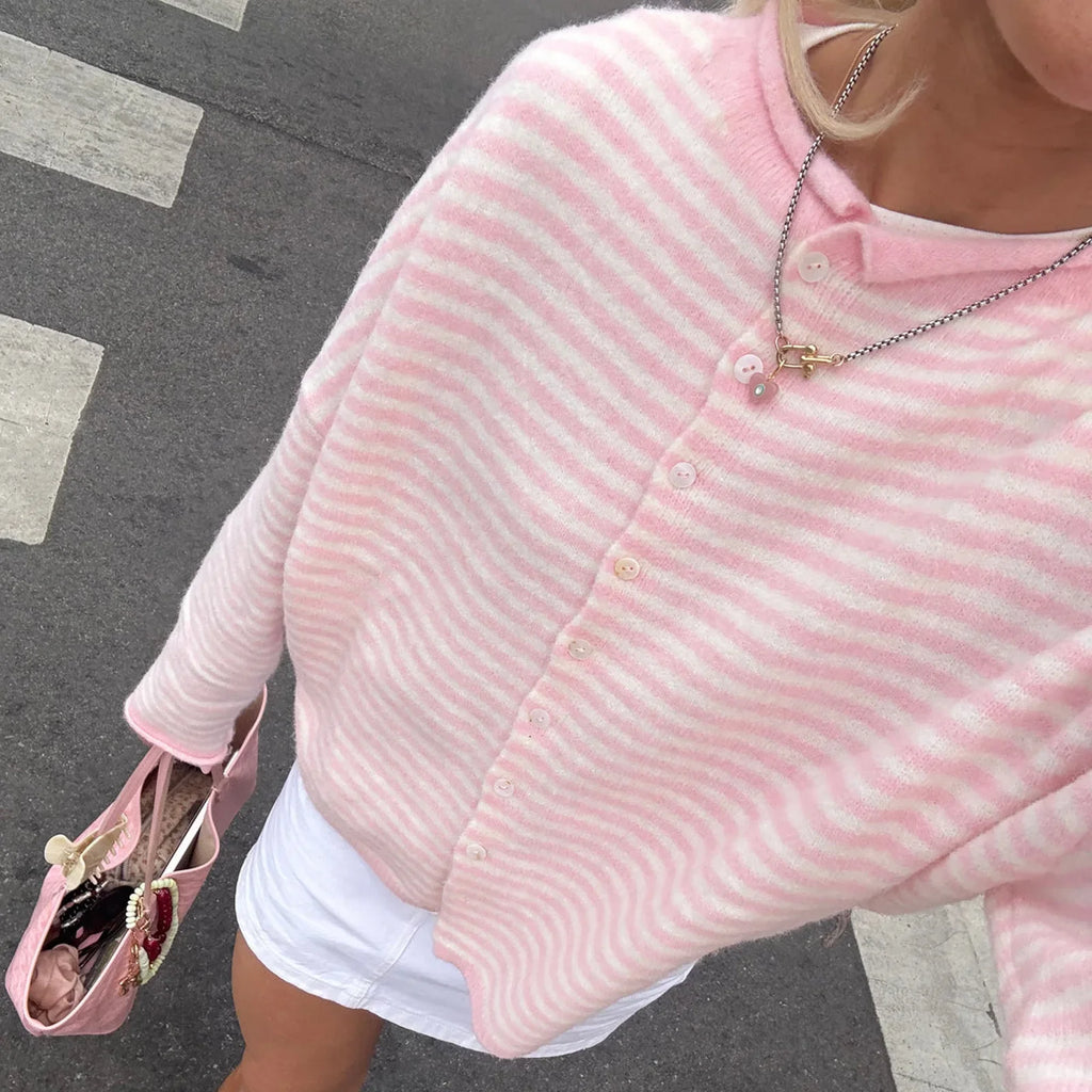 Freya Striped Knit Cardigan