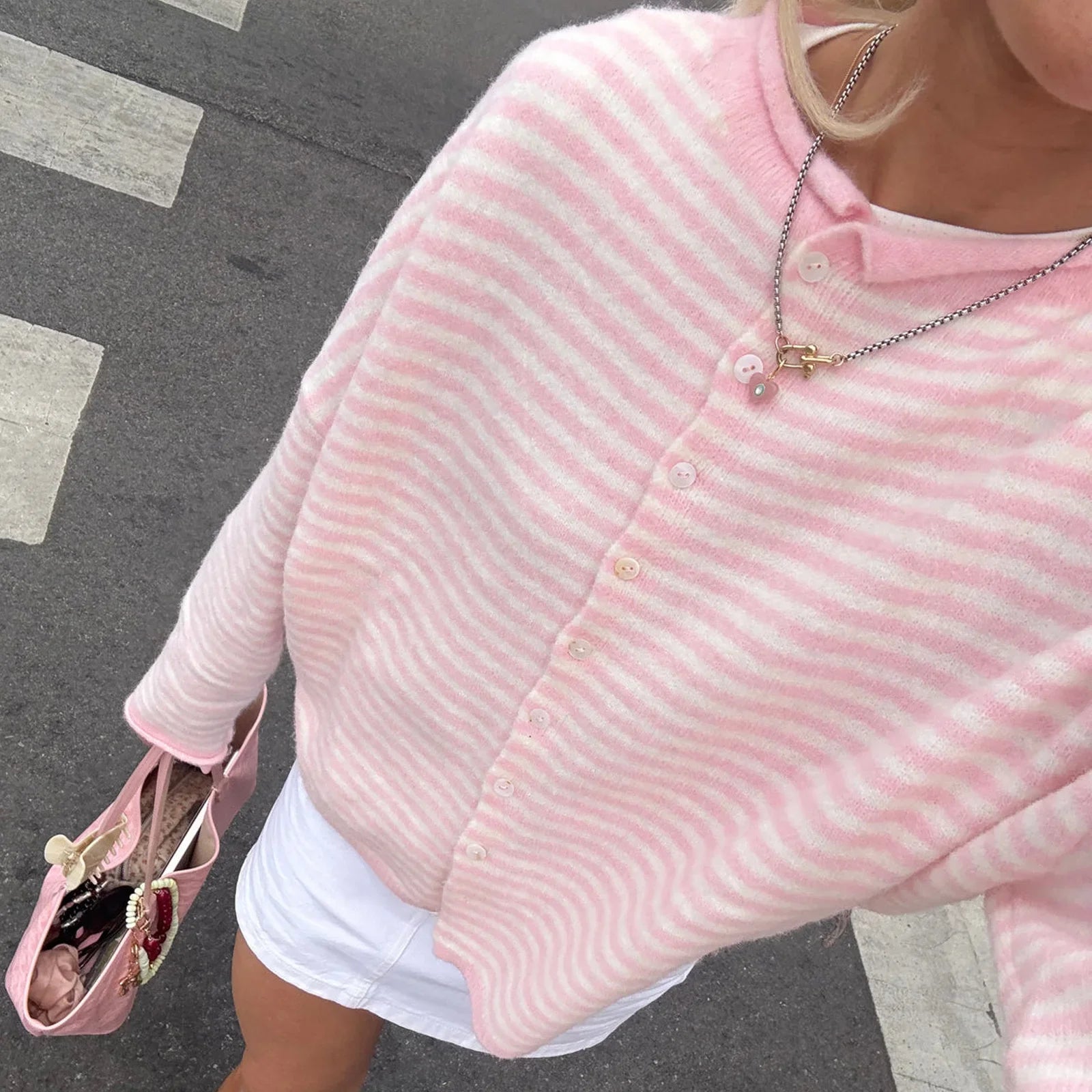 Freya Striped Knit Cardigan