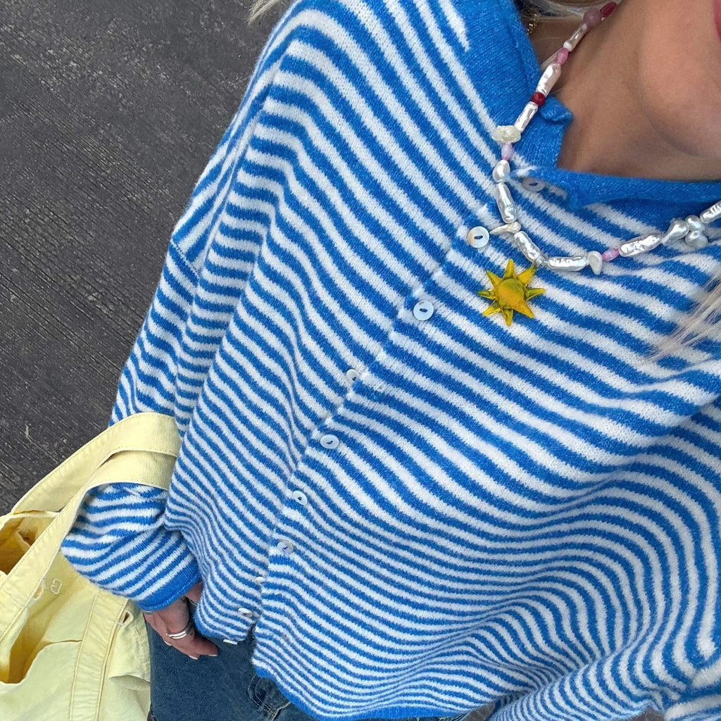 Freya Striped Knit Cardigan